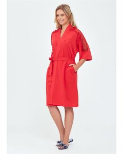RED WOMEN DRESSING GOWN