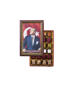 Cafer Erol Framed Box Mustafa Kemal Atatürk - Handmade Special Turkish Delight