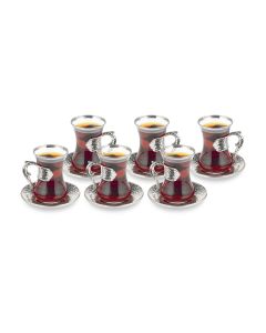 Damla Tea Set - 6 Cups 