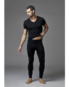 The only black v-neck short sleeve top male thermal underwear