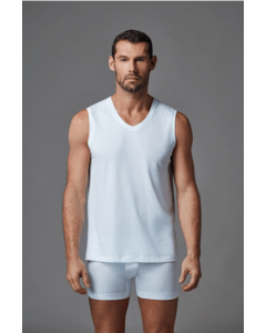 2s white sleeveless v-neck undershirt men