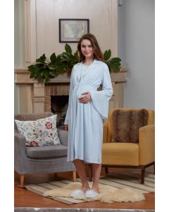 BLUE WIDE ARM LOHUSA DRESSING GOWN