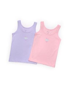 PINK GIRL COTTON EMPIRED THICK HANGING 2-PIECE UNDERSHIRT