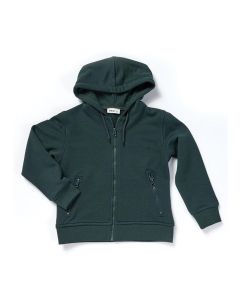 green zippered hooded top single girl